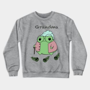 Granny Froggy with Tadpoles Crewneck Sweatshirt